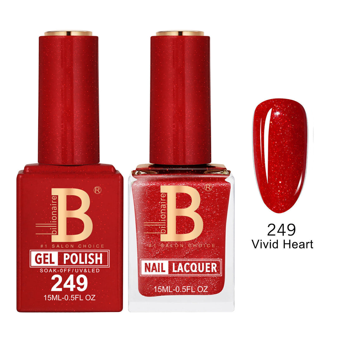 Billionaire 249 Vivid Heart - Imperial Collection Gel &amp; Lacquer Duo 15ml