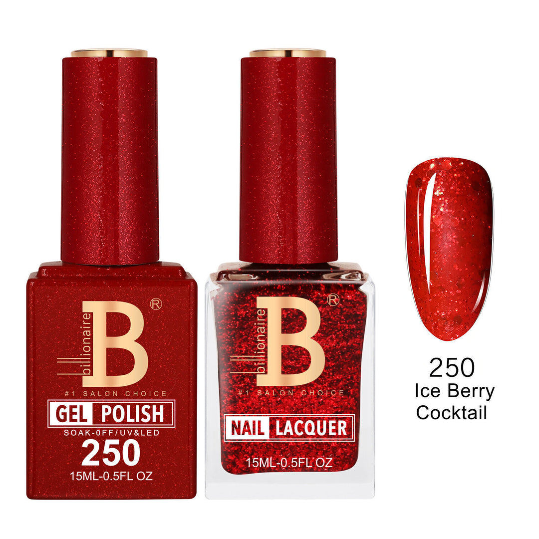 Billionaire 250 Ice Berry Cocktail - Imperial Collection Gel &amp; Lacquer Duo 15ml