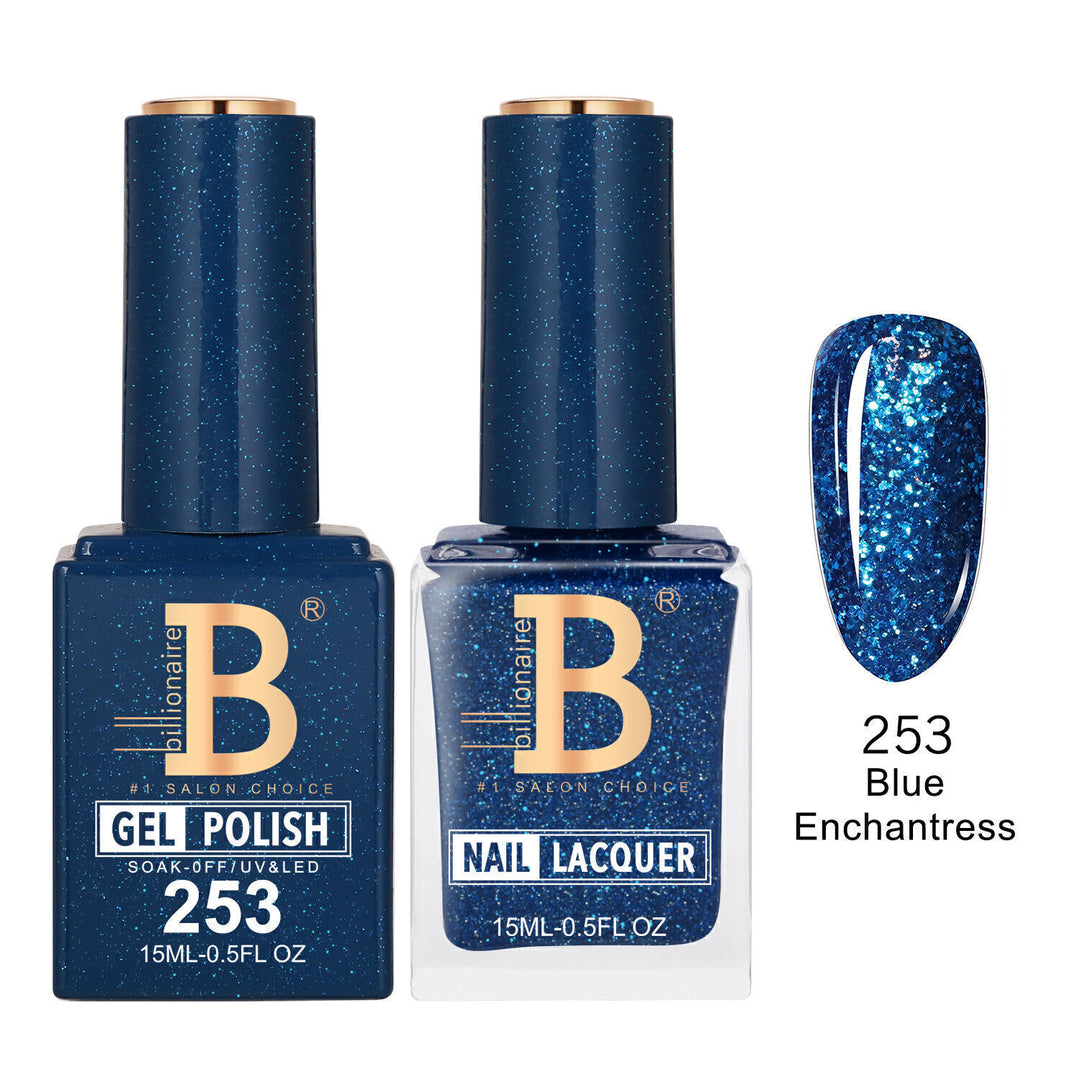 Billionaire 253 Blue Enchantress - Imperial Collection Gel &amp; Lacquer Duo 15ml