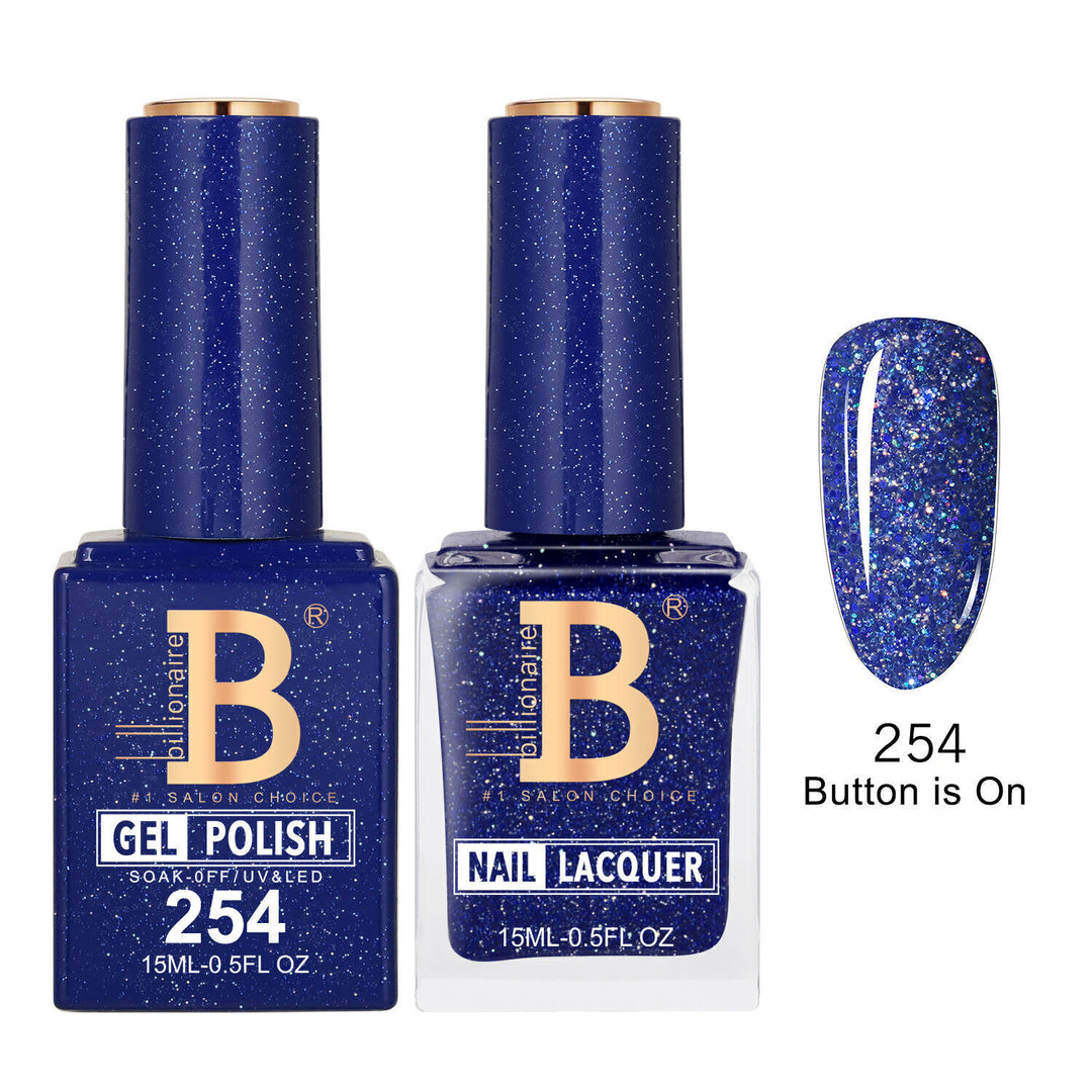 Billionaire 254 Button is On - Imperial Collection Gel &amp; Lacquer Duo 15ml
