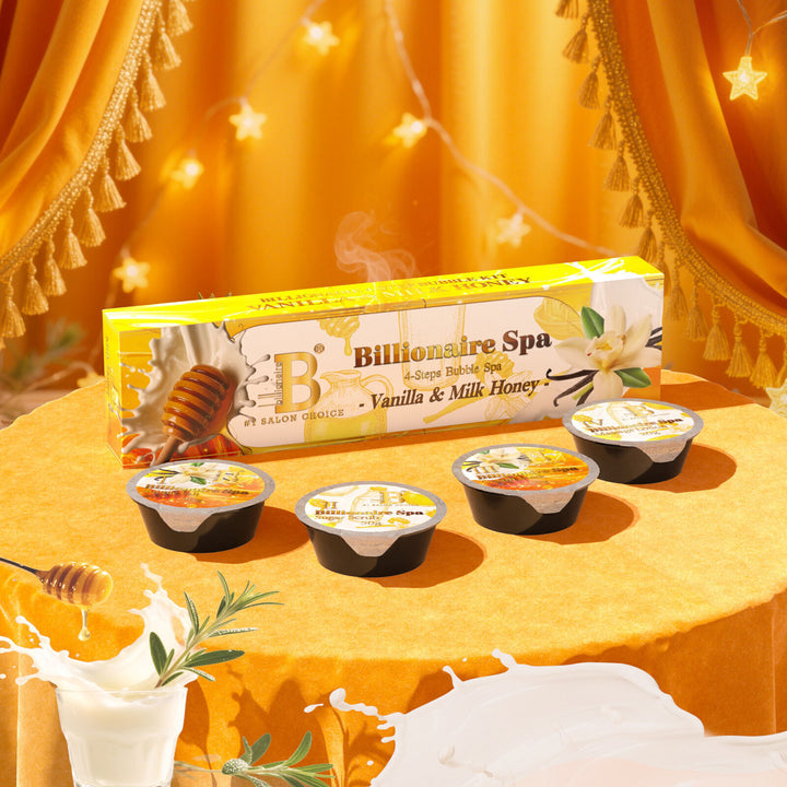 Billionaire Spa Bubble Kit  - Vanilla &amp; Milk Honey - 4 steps