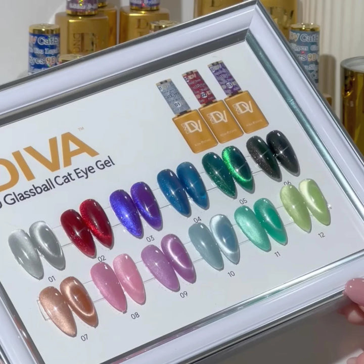 DND DIVA 9D Cat Eye Glassball – 12 Set