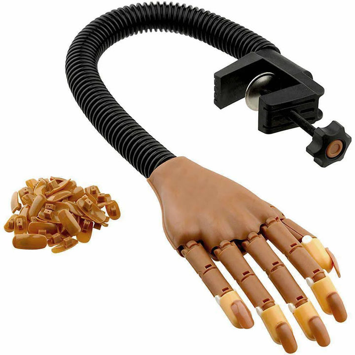 Nail Trainer Practice Hands With 100 Tips Brown