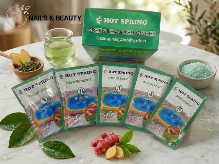 Hot Spring - Sparkling Bubbles - Green Tea &amp; Red Ginger - 5 Steps