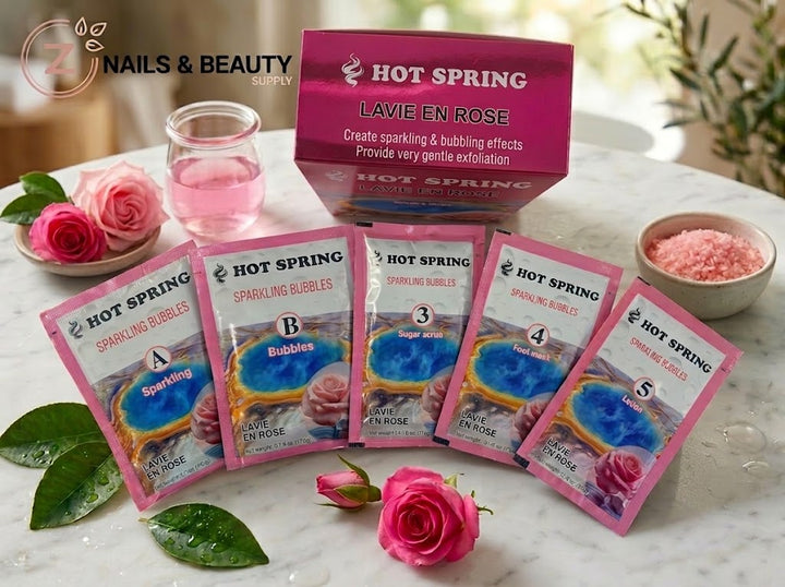 Hot Spring - Sparkling Bubbles - Lavie En Rose - 5 Steps