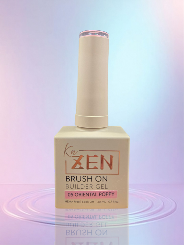 KAZEN | BRUSH ON BUILDER GEL NO.05 Oriental Poppy