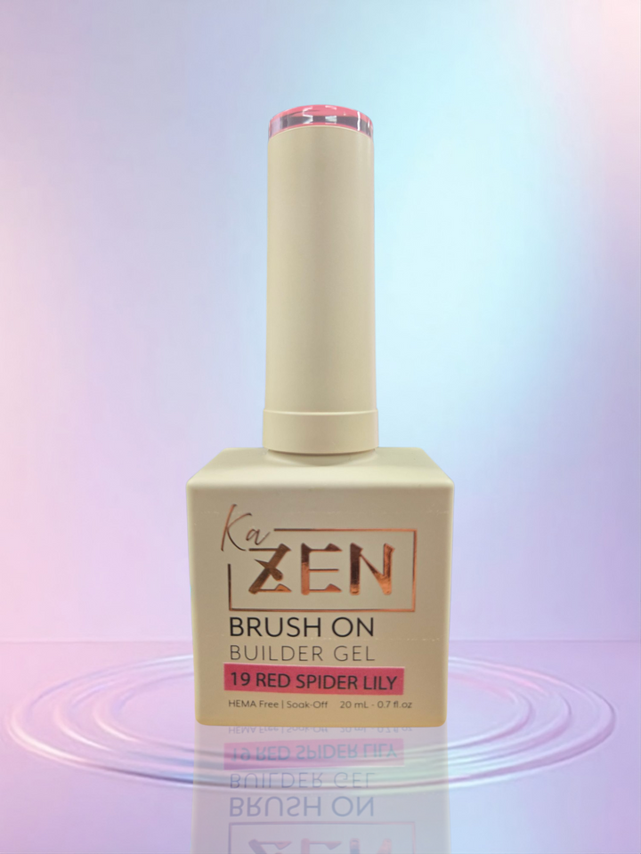 KAZEN | BRUSH ON BUILDER GEL NO.19 Red Spider Lily
