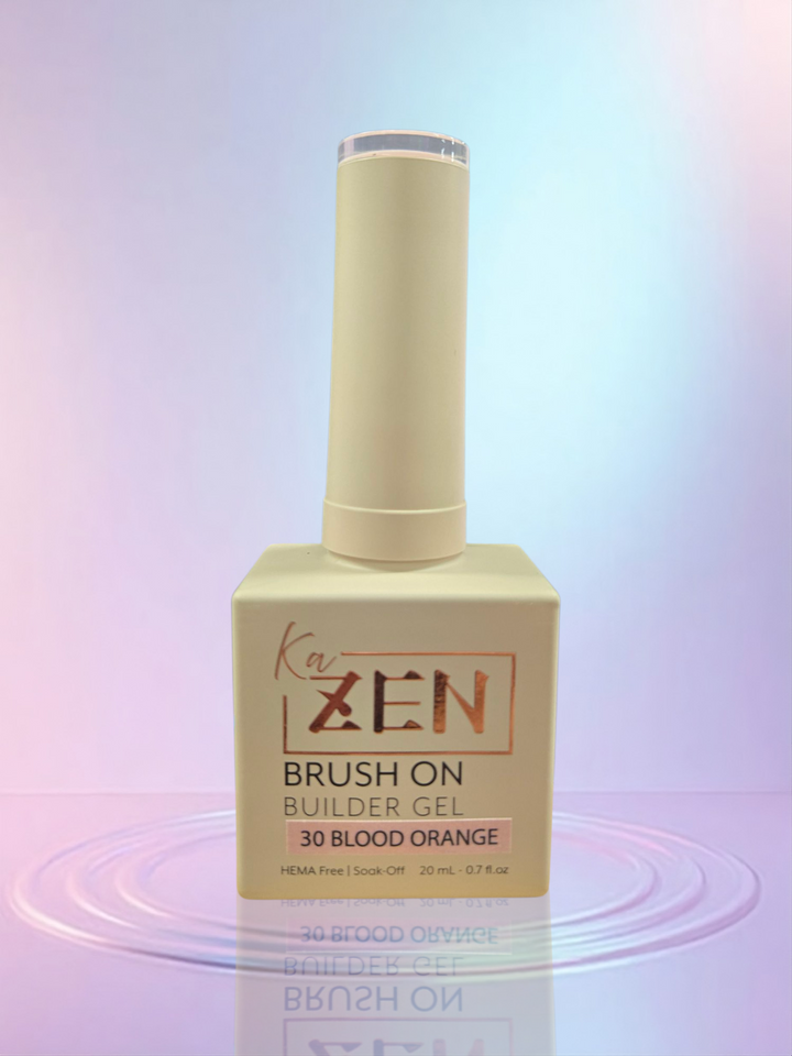 KAZEN | BRUSH ON BUILDER GEL NO.30 Blood Orange
