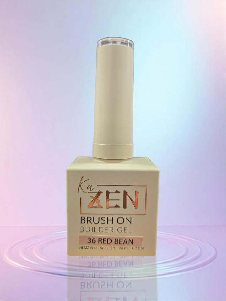 KAZEN | BRUSH ON BUILDER GEL NO.36 RED BEAN