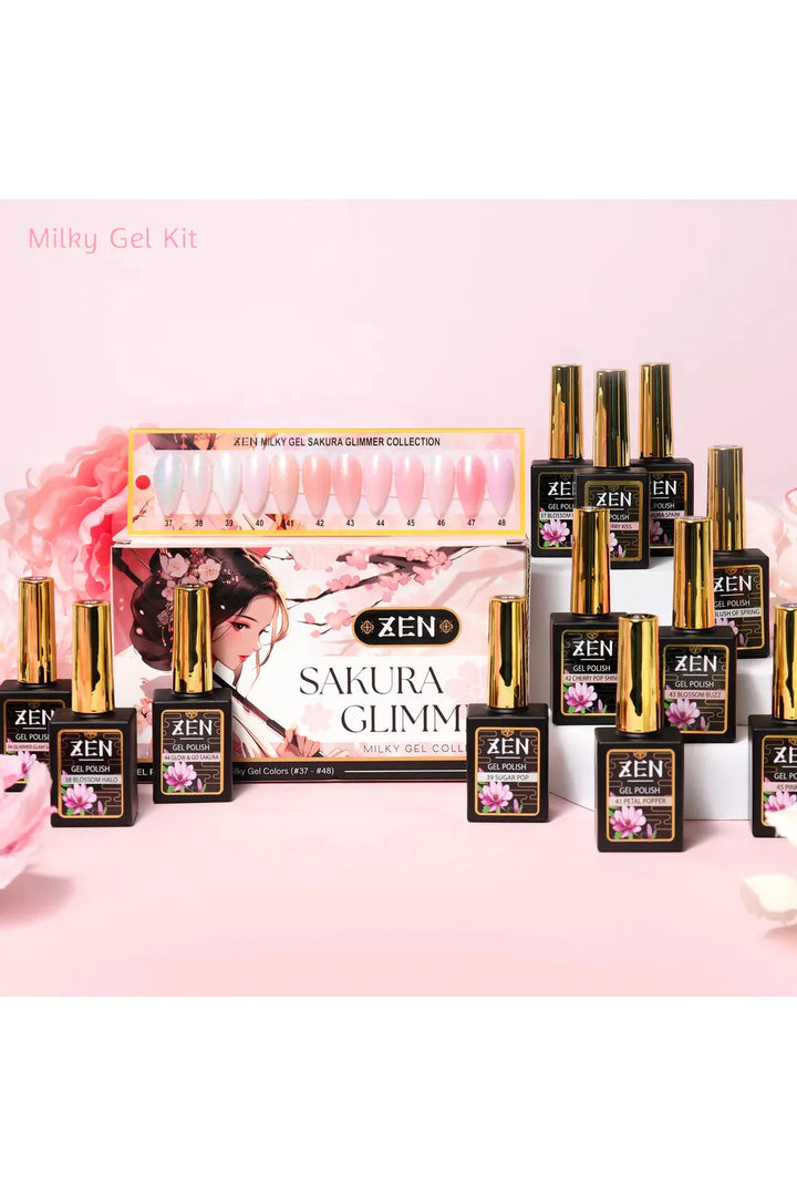 KAZEN | Milky Gel Polish Sakura Glimmer Collection #37-#48