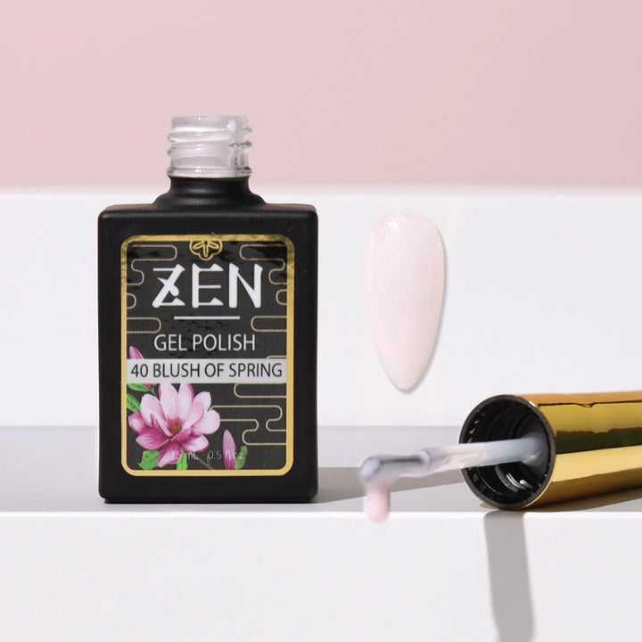 KAZEN | Milky Gel Polish Sakura Glimmer Collection #40 Blush of Spring