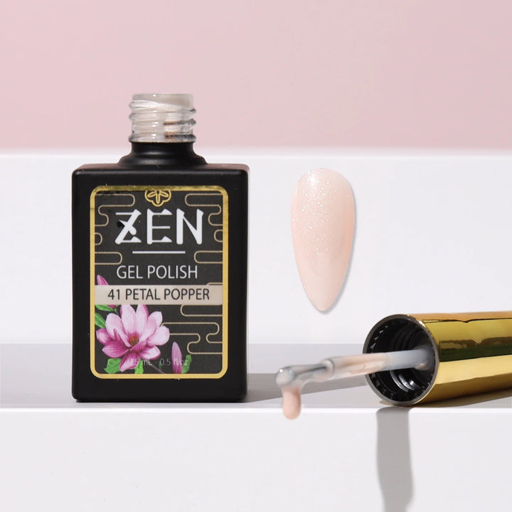 KAZEN | Milky Gel Polish Sakura Glimmer Collection #41 Petal Popper