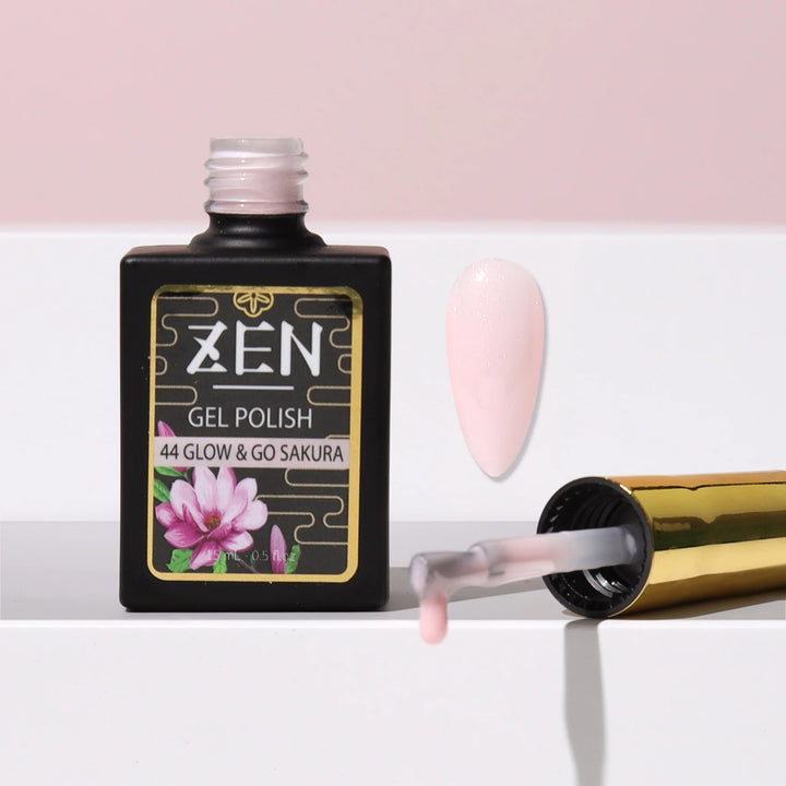 KAZEN | Milky Gel Polish Sakura Glimmer Collection #44 Glow & Go Sakura