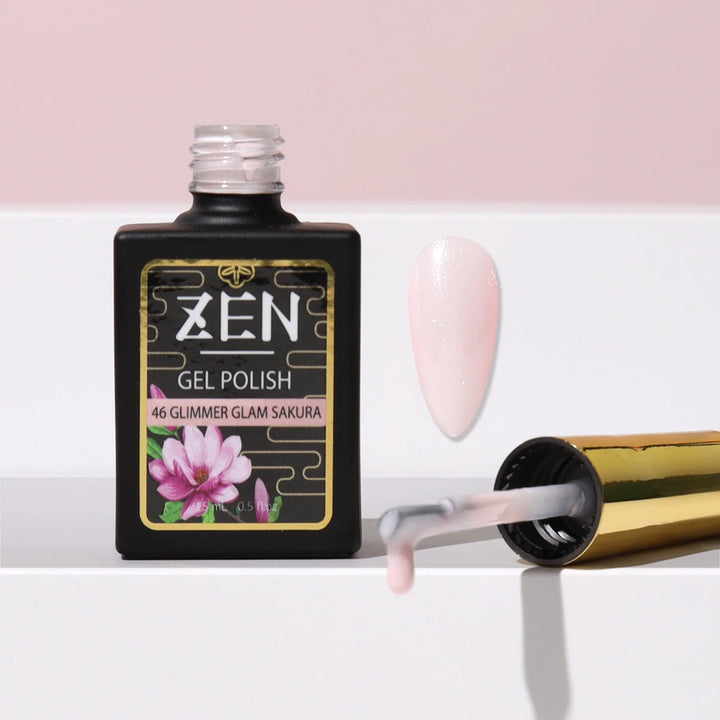 KAZEN | Milky Gel Polish Sakura Glimmer Collection #46 Glimmer Glam Sakura