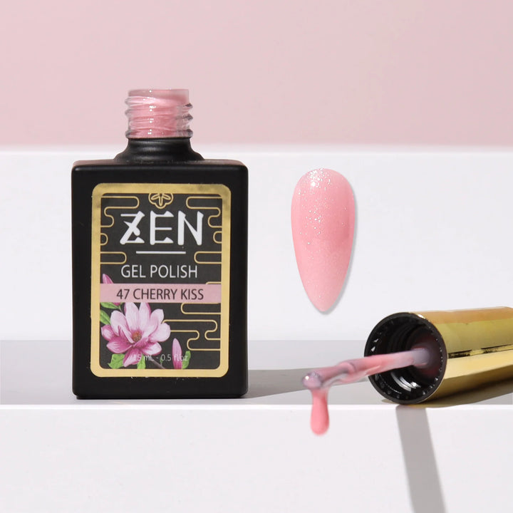 KAZEN | Milky Gel Polish Sakura Glimmer Collection #47 Cherry Kiss
