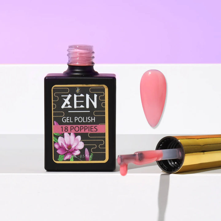KAZEN | Milky Gel Polish Winter Garden Collection #18 Poppies