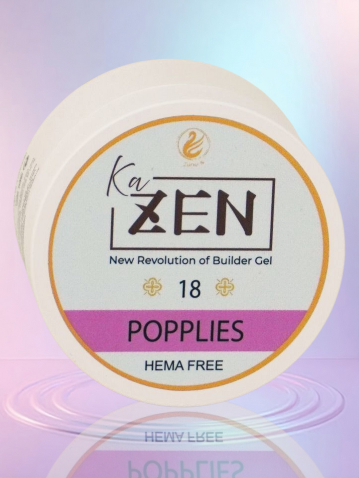 KaZEN Builder Gel - 18 POPPI Cream Edition