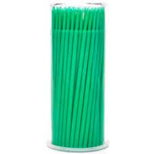 Micro Brush Applicator for lashes - Green (100pcs)