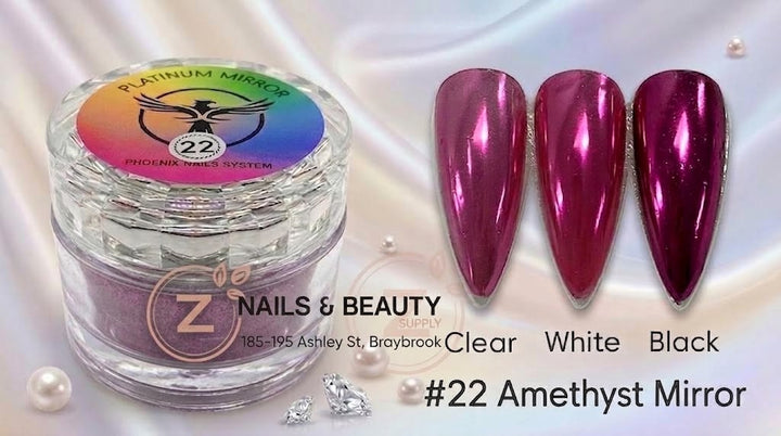 Phoenix - Chrome Platinum Mirror - Amethyst Mirror 