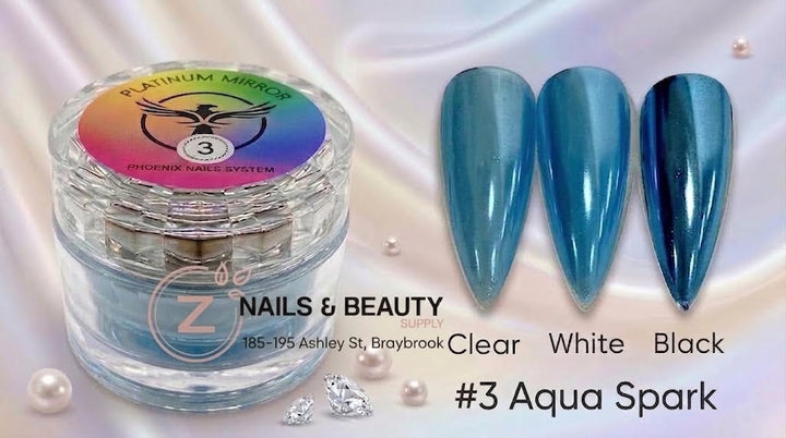 Phoenix - Chrome Platinum Mirror - Aqua Spark 