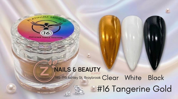 Phoenix - Chrome Platinum Mirror - Tangerine Gold 