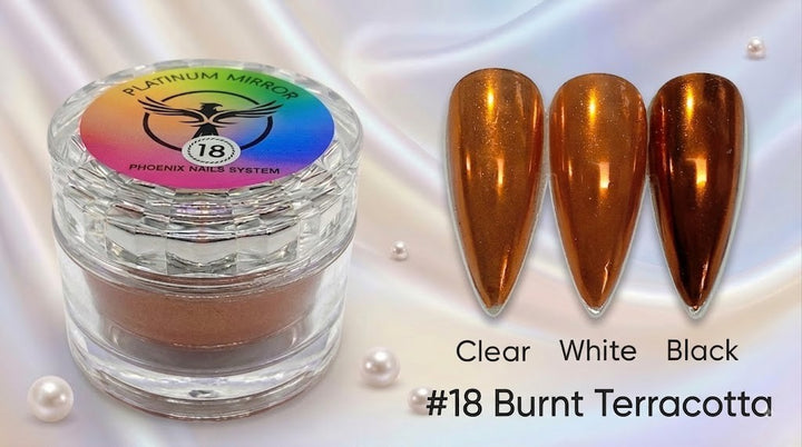Phoenix - Chrome Platinum Mirror - Burnt Terracotta 