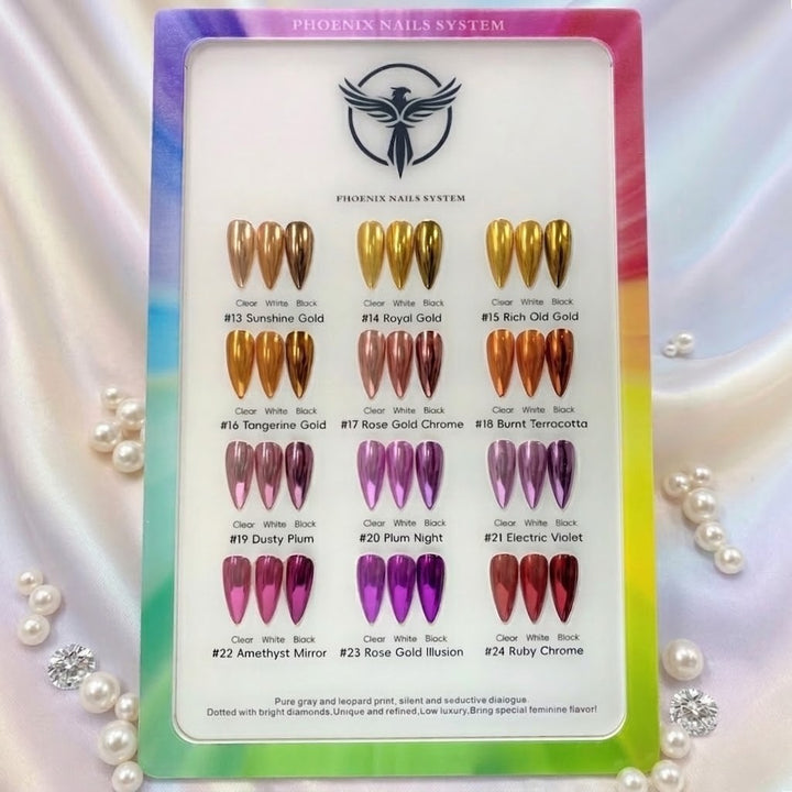 Phoenix - Chrome Platinum Mirror - Rich Old Gold 