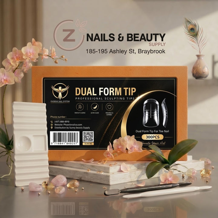 Phoenix - DUAL FORM TIP - Dual Form Tip For Toe Nail - 300pcs