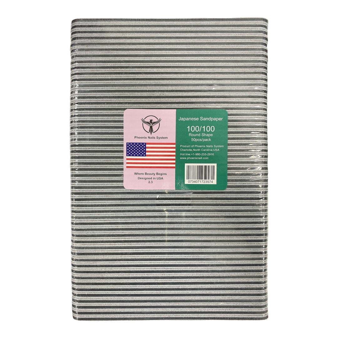 Phoenix - Japanese Sandpaper Round Shape 100/100 2.3 - 50PCS(2cmx18cm)