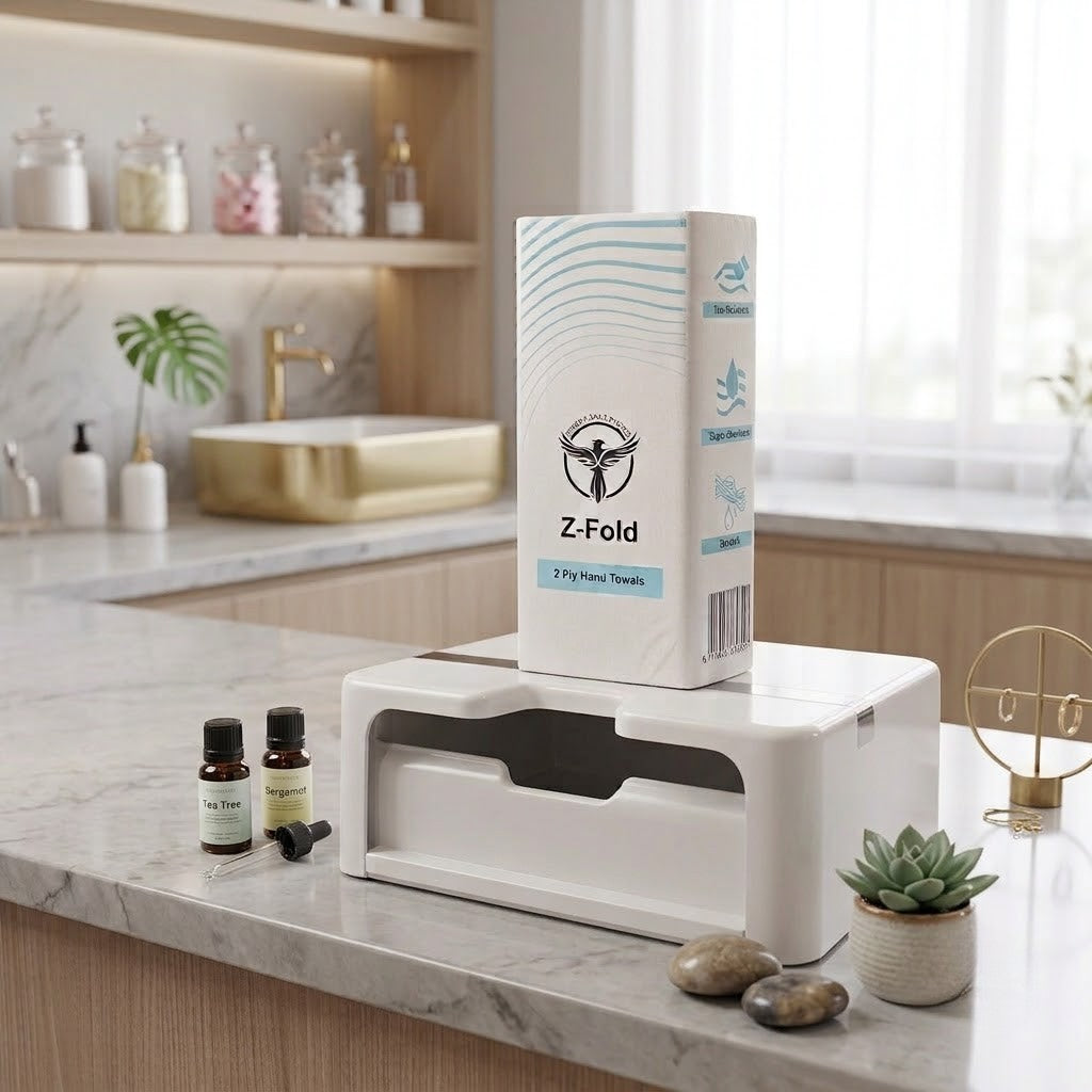 Phoenix Hand Towels &amp; Modern Dispenser Bundle