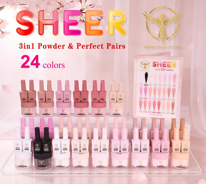 Phoenix - Sheer Gel Polish Collection 24 Colors (48 bottles)