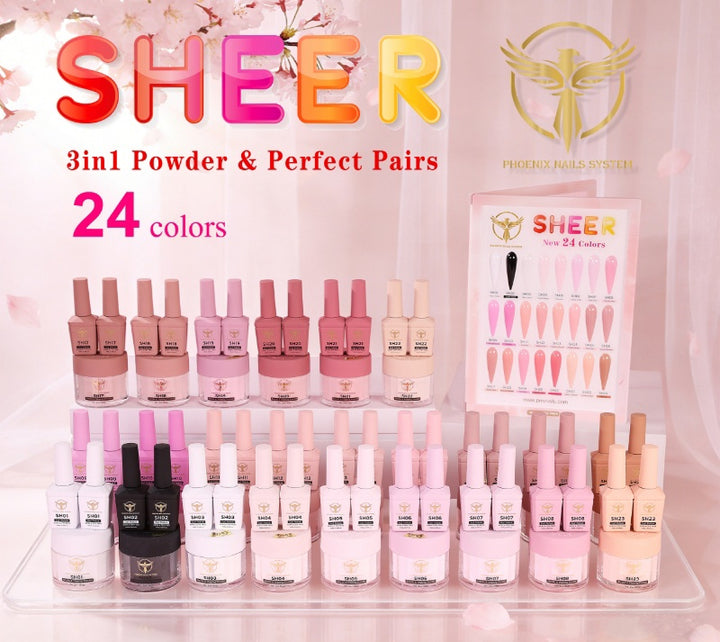 Phoenix - Sheer Gel Polish Collection 24 Colors (48 bottles)
