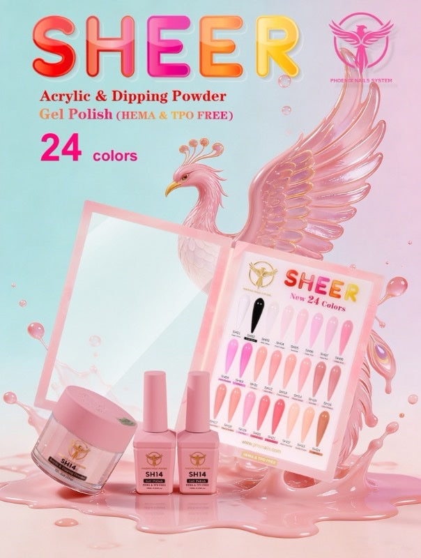 Phoenix - Sheer Gel Polish Collection 24 Colors (48 bottles)