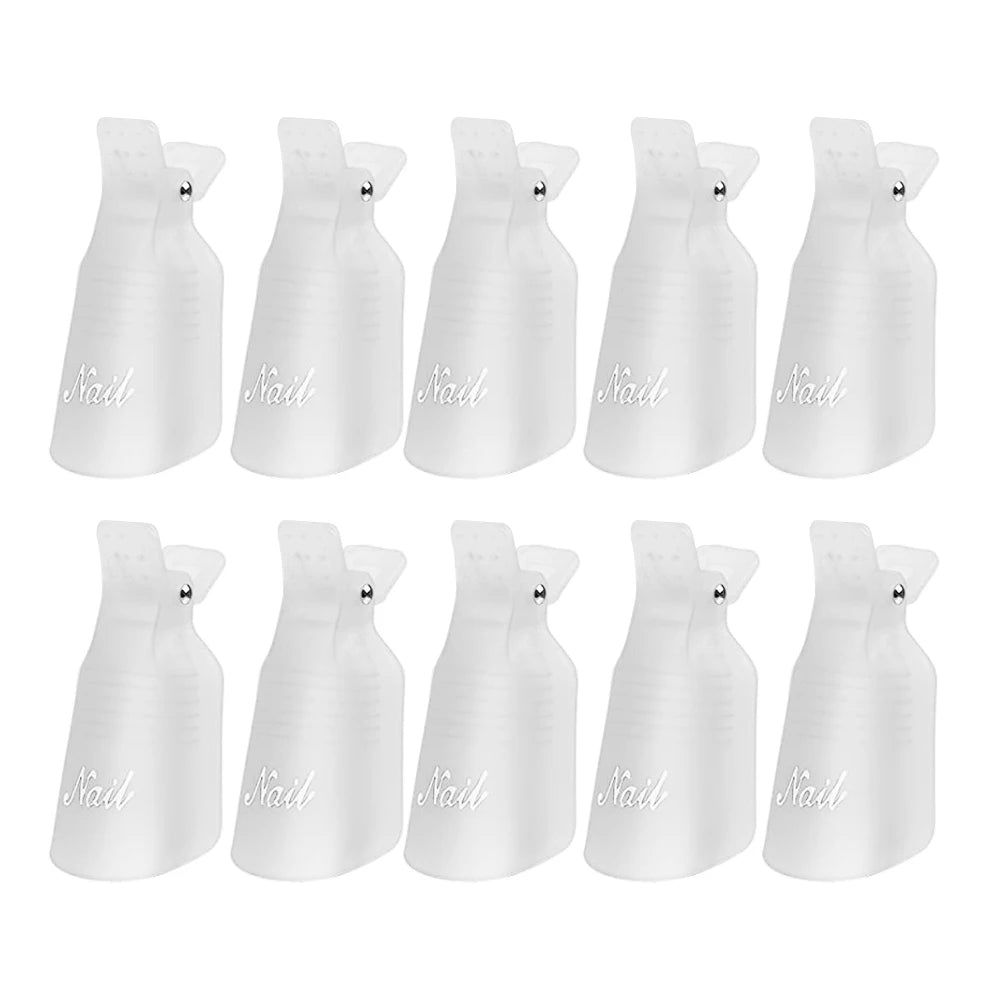 10 pieces Silicone Soak-Off Gel, SNS Remover Nail Clips