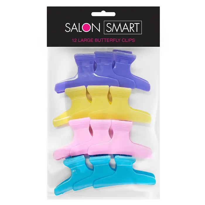 Salon Smart  Butterfly Clips - 12PCS