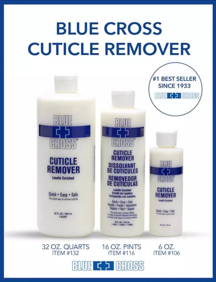 Blue Cross Cuticle Remover Lanolin Enriched Quick Easy Safe