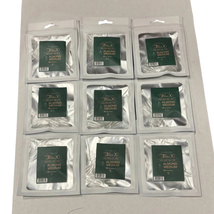 Tiara X - ALMOND MEDIUM Nail Tips - Refill Tip Bags – Oz Nails & Beauty ...