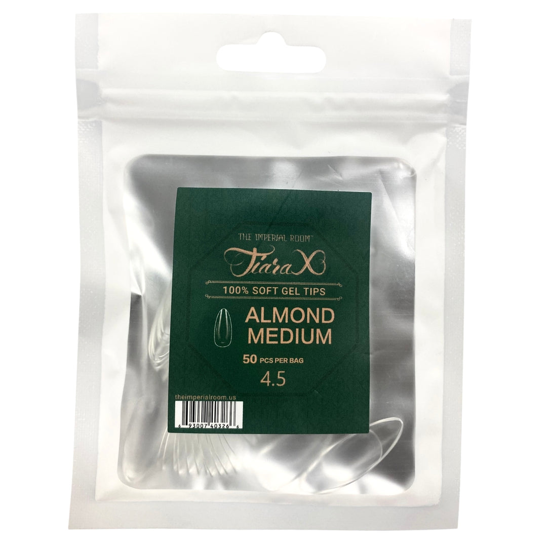 Tiara X - ALMOND MEDIUM Nail Tips size 4.5 - 50 pcs