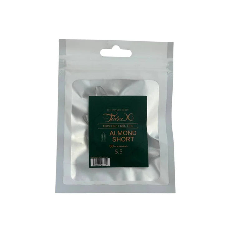 Tiara Rollo Almond Tiara X - ALMOND SHORT Nail Tips Size 5.5 - 50 pcs – Oz Nails & Beauty ...