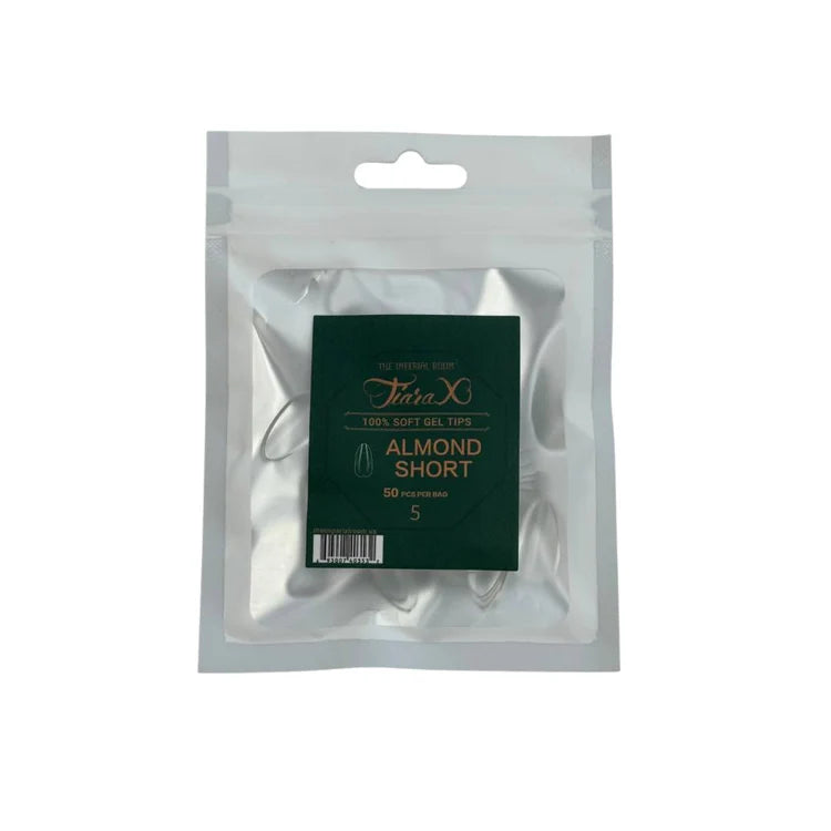 Tiara Rollo Almond Tiara X - ALMOND SHORT Nail Tips Size 5 - 50 pcs – Oz Nails & Beauty Supply