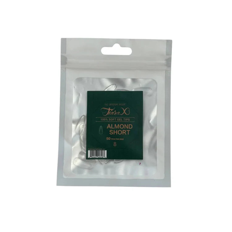Tiara Rollo Almond Tiara X - ALMOND SHORT Nail Tips Size 8 - 50 pcs – Oz Nails & Beauty Supply