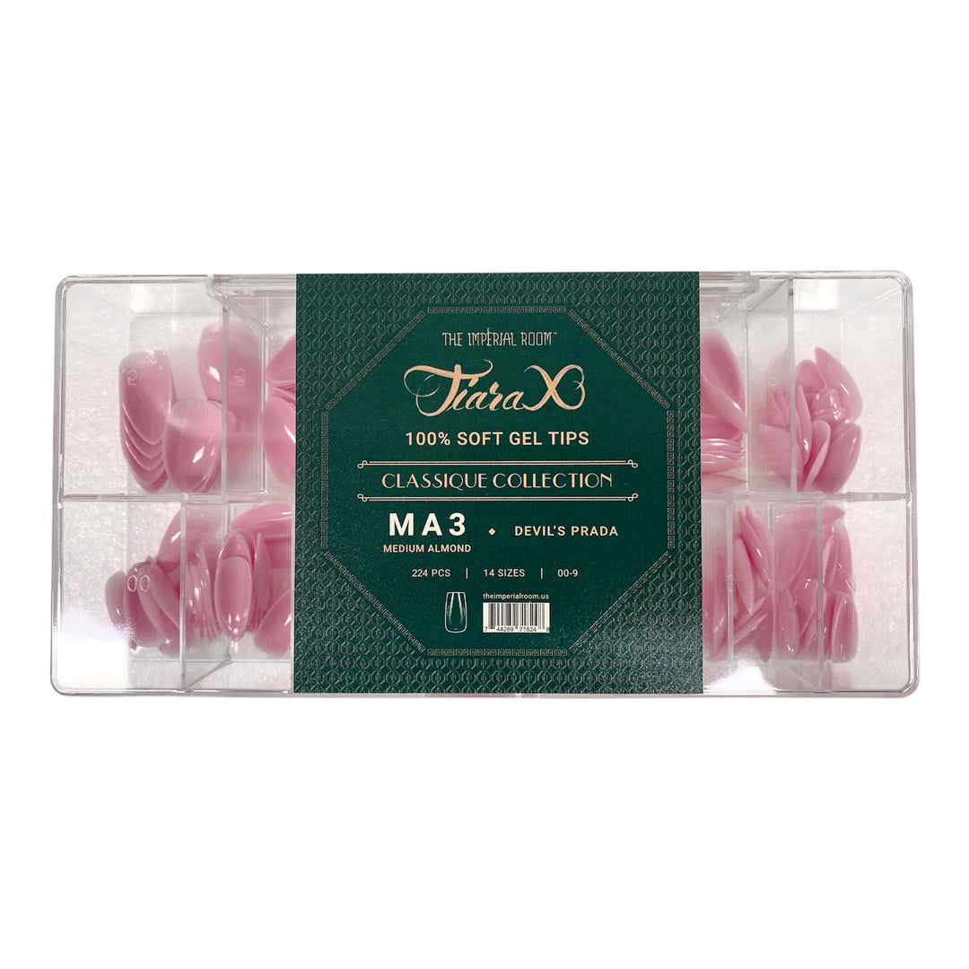 Tiara Rollo Almond Tiara X - MEDIUM ALMOND Nail Tips - Devil's Prada MA3 - 224pcs – Oz ...