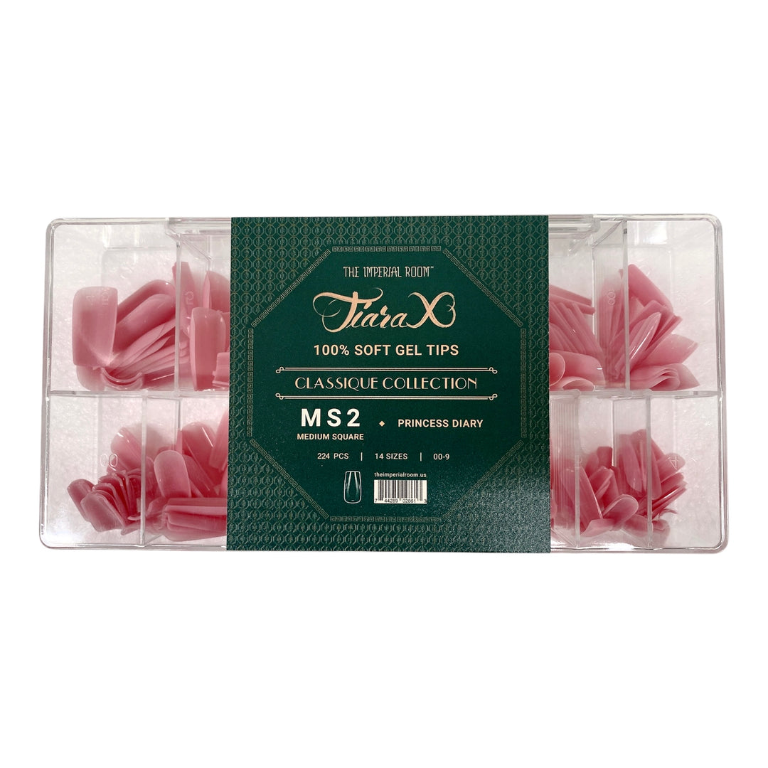 Tiara Square Tiara X - MEDIUM SQUARE Nail Tips - Princess Diary MS2- 224pcs – Oz ...