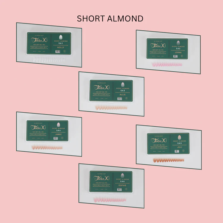 Tiara X - SHORT ALMOND Nail Tips - Full Set (SA1-SA6) – Oz Nails ...
