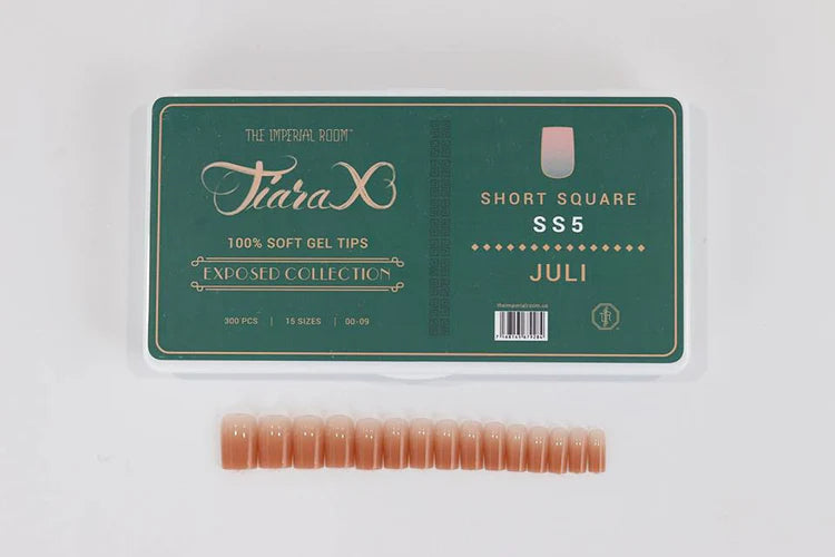 Tiara Square Tiara X - SHORT SQUARE Nail Tips - SS5 Juli - 300pcs – Oz Nails ...