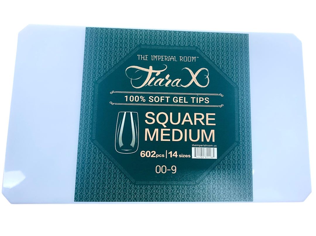 Tiara Square Tiara X - SQUARE MEDIUM Nail Tips - 602pcs – Oz Nails & Beauty Supply