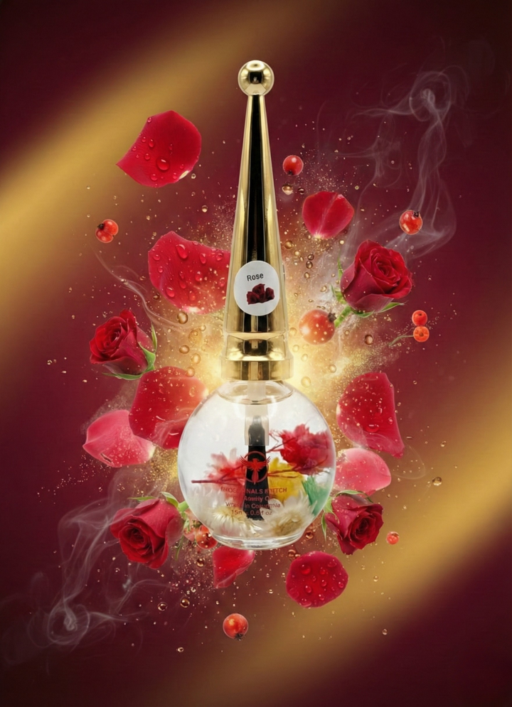 Phoenix Vitamins Cuticle Oil (Infused with real flower) Rose - 0.5oz