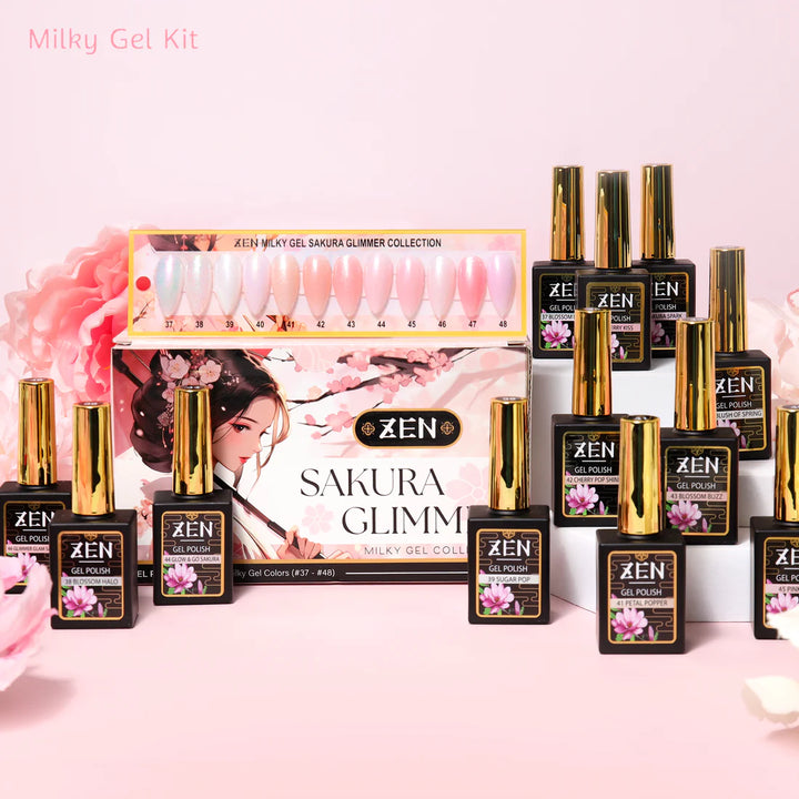 ZEN | Milky Gel Polish Sakura Glimmer Collection #37-#48