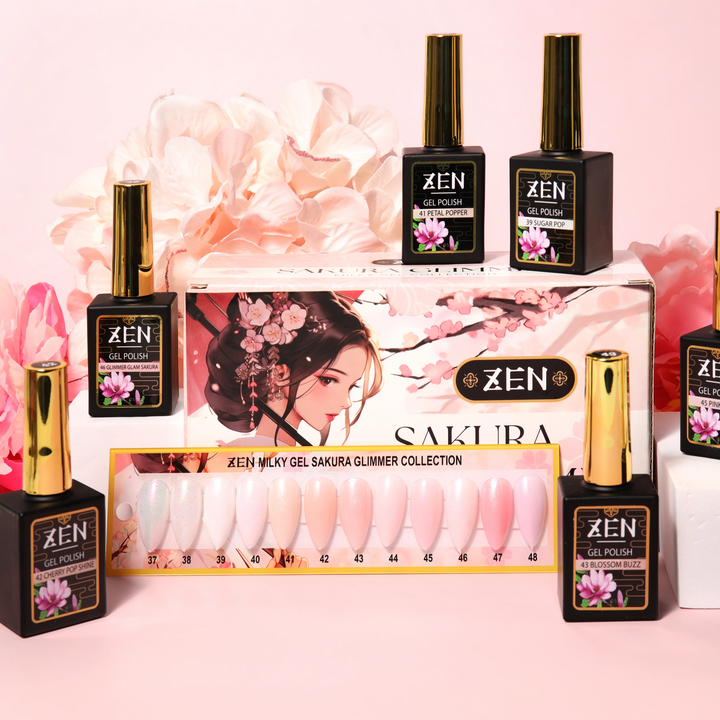 ZEN | Milky Gel Polish Sakura Glimmer Collection #37-#48