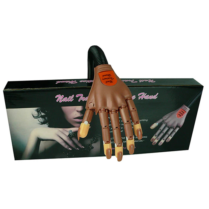Nail Trainer Practice Hands With 100 Tips Brown